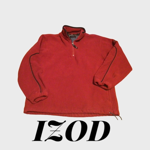 Izod Other - Izod Perform X Men’s Pullover Fleece Jacket 1/2 Zip Red